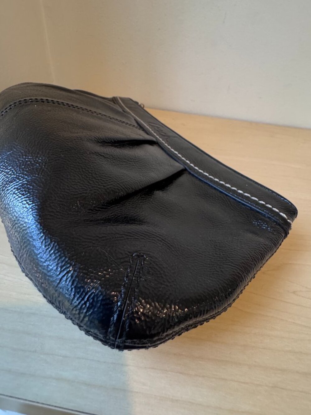 Coach Black Patent Leather Clutch – Sleek Glossy Pouch 🔥 - Picture 10 of 14